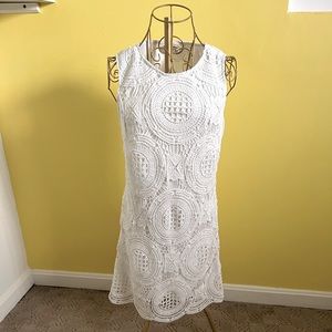 White beautiful sleeveless dress.